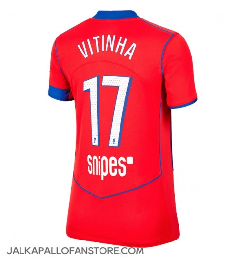 Paris Saint-Germain Vitinha #17 Kolmaspaita Naisten 2025-26 Lyhythihainen Paris Saint-Germain Vitinha #17 Kolmaspaita Naisten 2025-26 Lyhythihainen